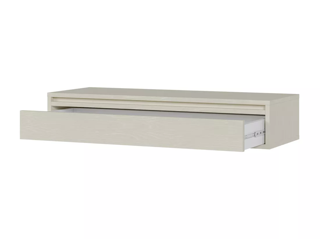 Table console - 90 cm - avec tiroir - suspendu - crème - EVO