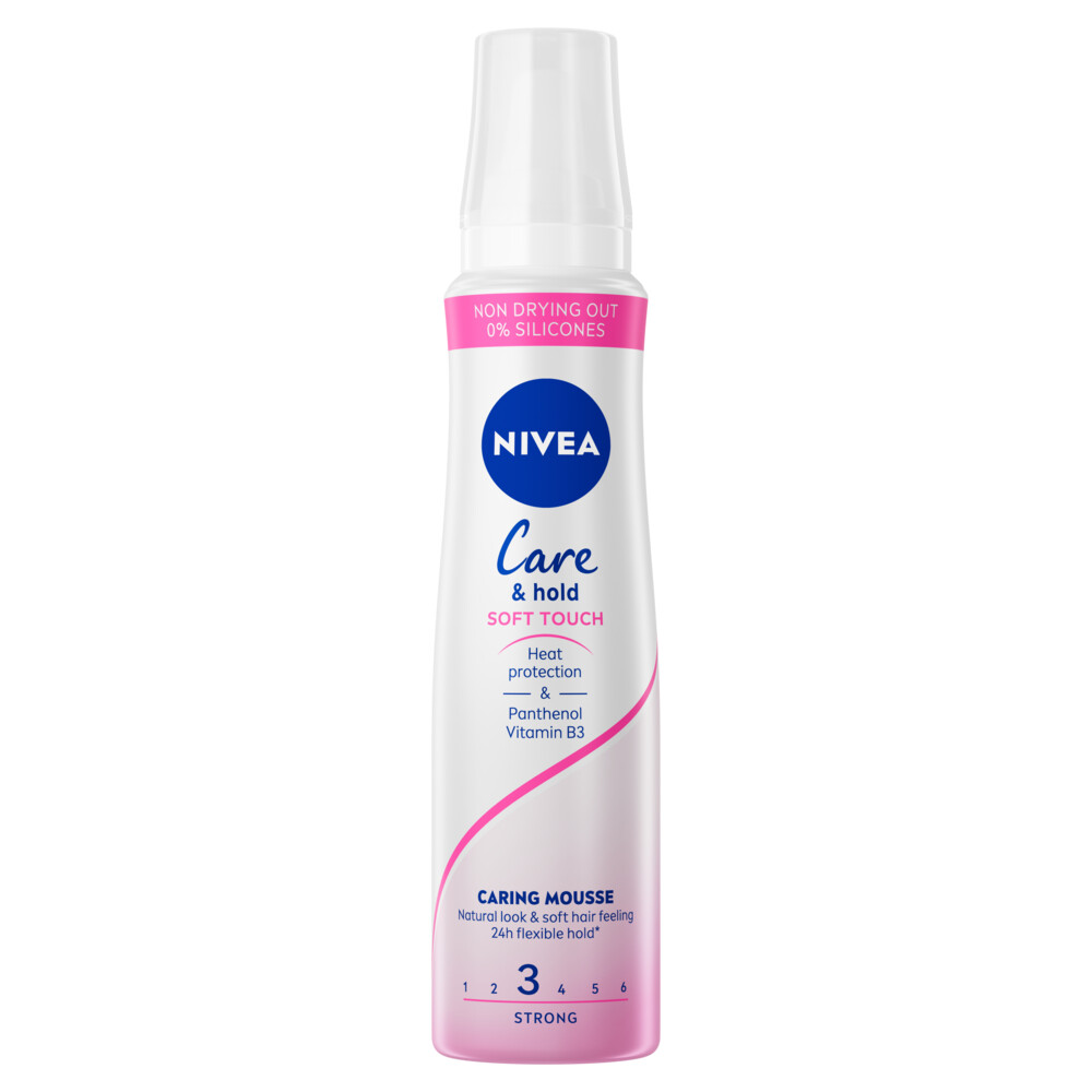 6x Nivea Haarmousse Care & Hold Soft Touch250 ml