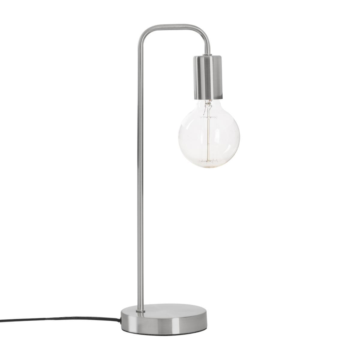 LAMPE METAL ARGENT KELI H.46CM