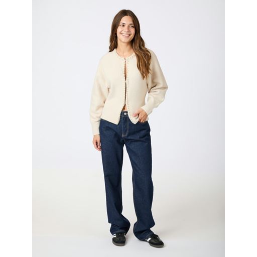 Neo Noir Lilly Pearl Knit Cardigan, Ivory, 42