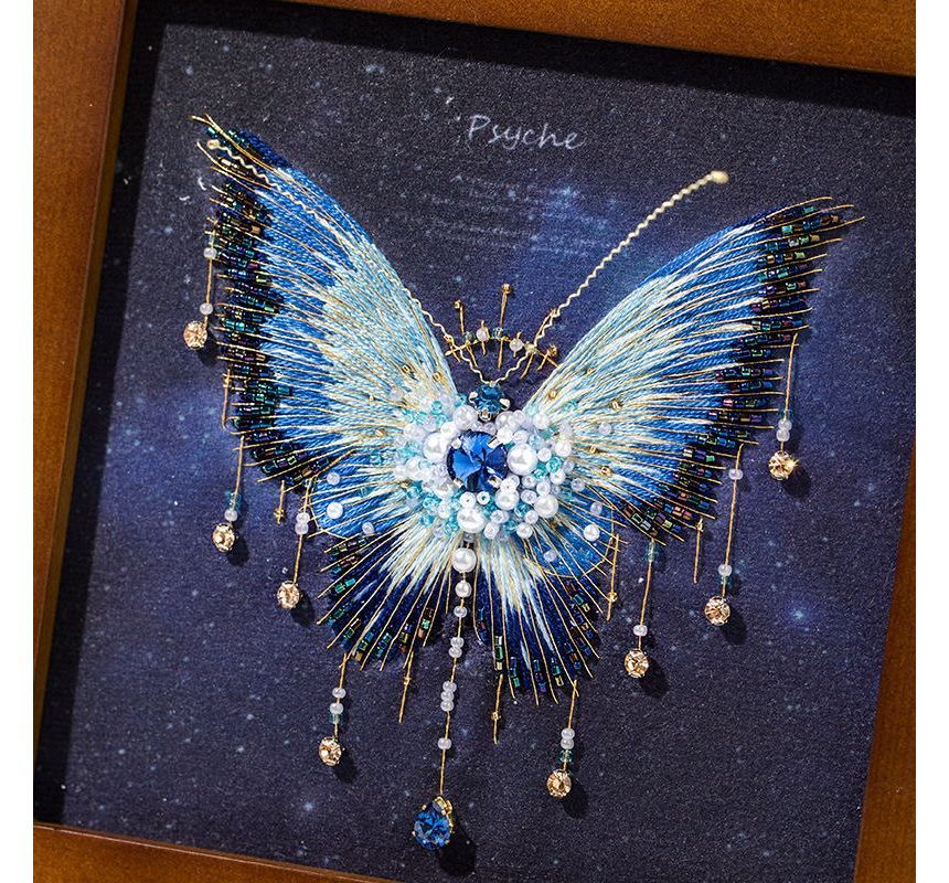 Embroidery Kingdom - DIY borduurpakket met vlinderframe-ornament (verschillende ontwerpen)