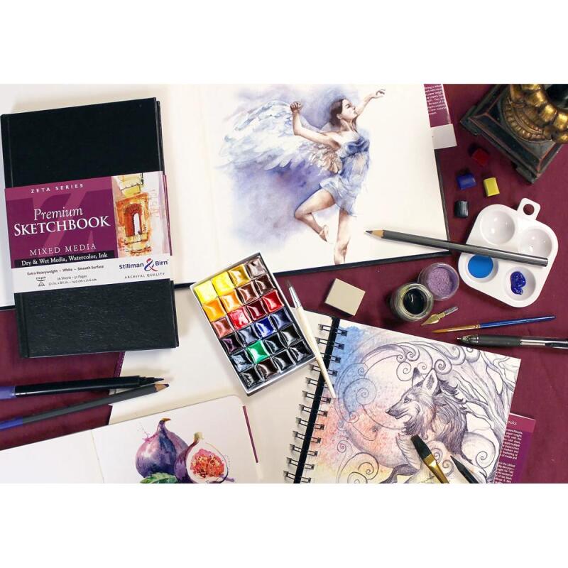 Zeta Series carnet spiralé 25F 22,9x30,5cm 270g - Blanc
