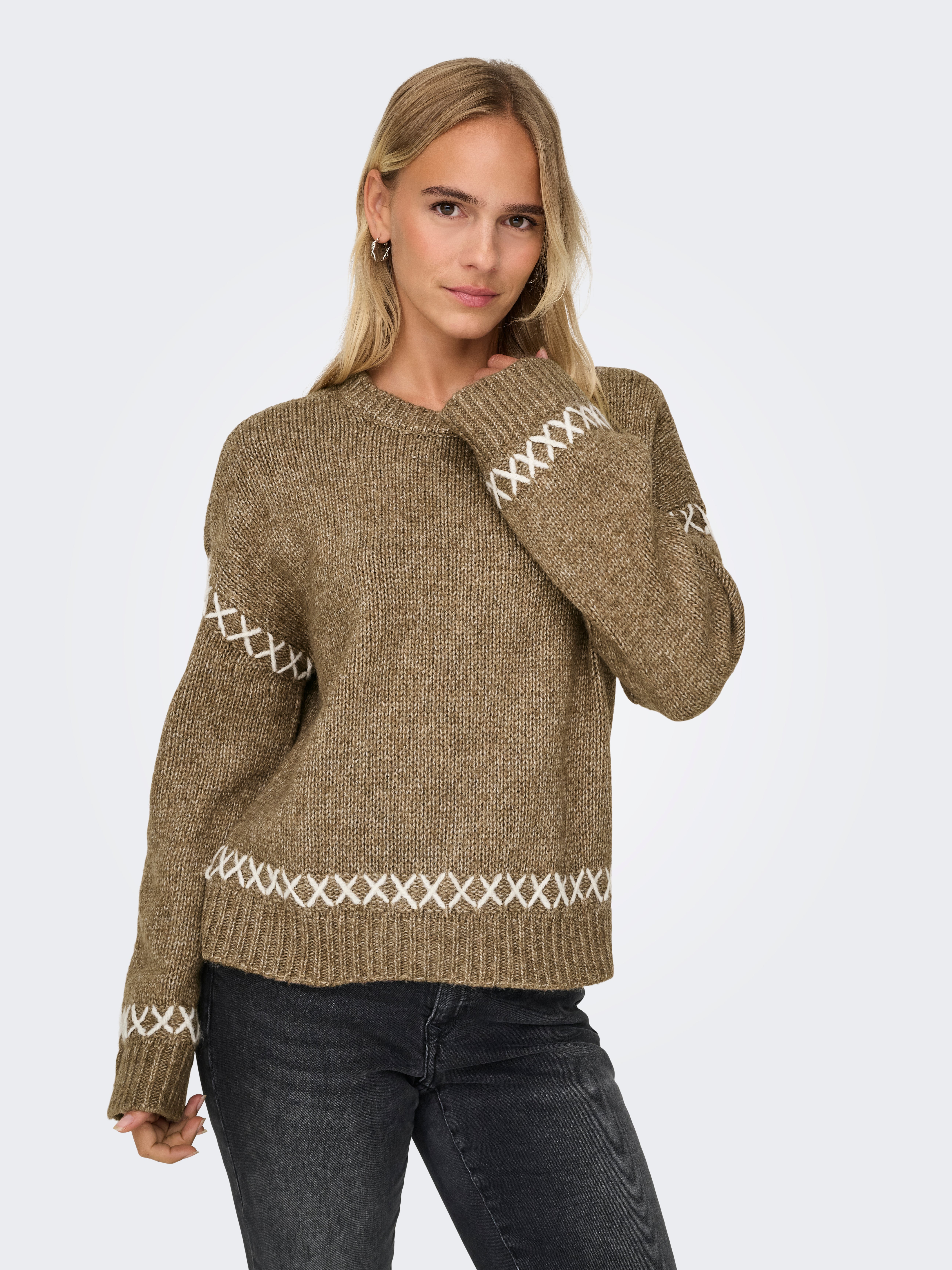 ONLAMANDA Strickpullover Malt Ball