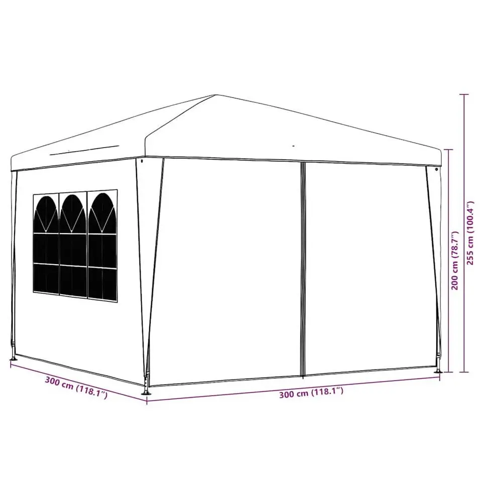 vidaXL - Partytent - Wit - Polyetheen