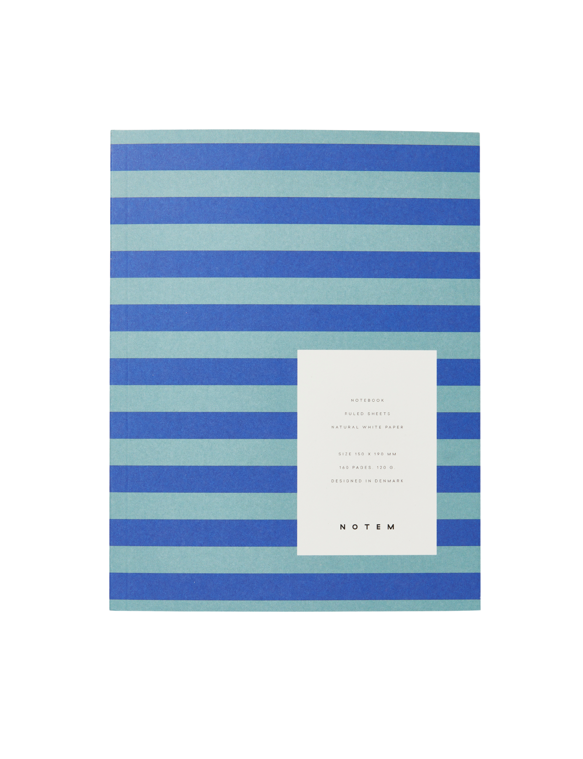 Notem  UMA Flat Lay notesbog, medium - Blue Stripe
