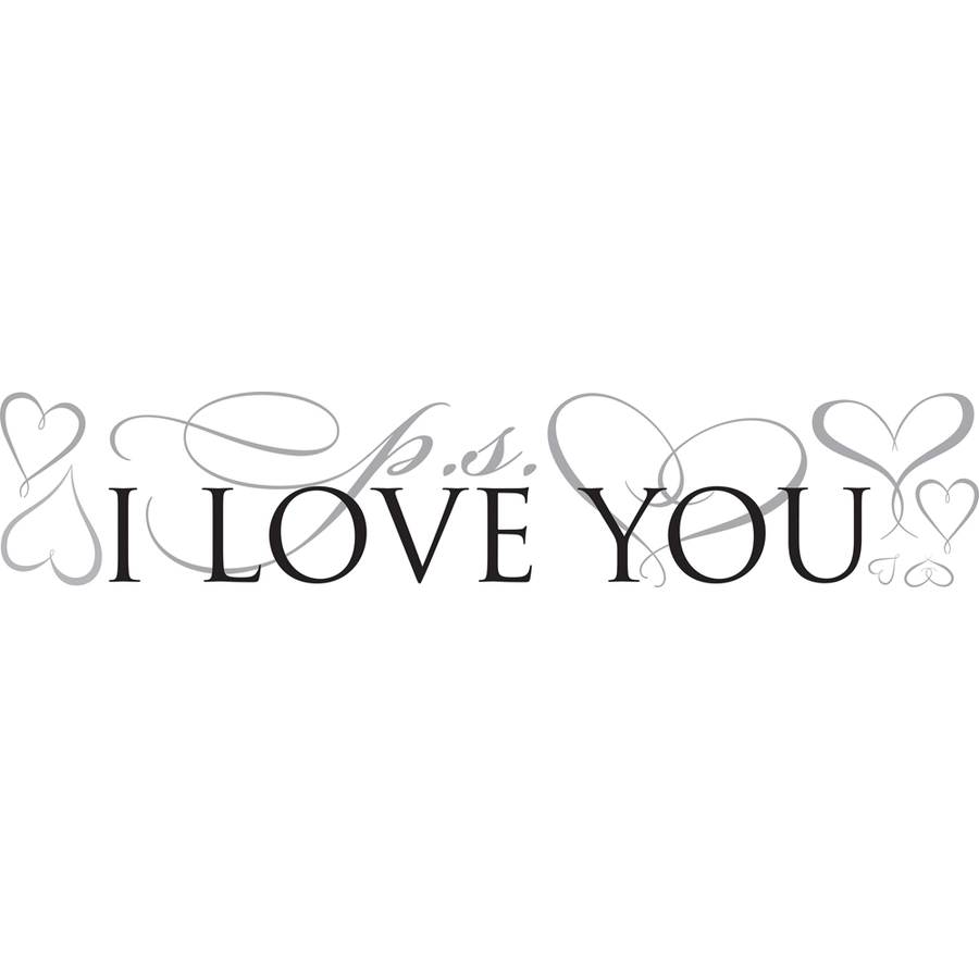 Room Mates PS I Love you Quote Mehrfarbig