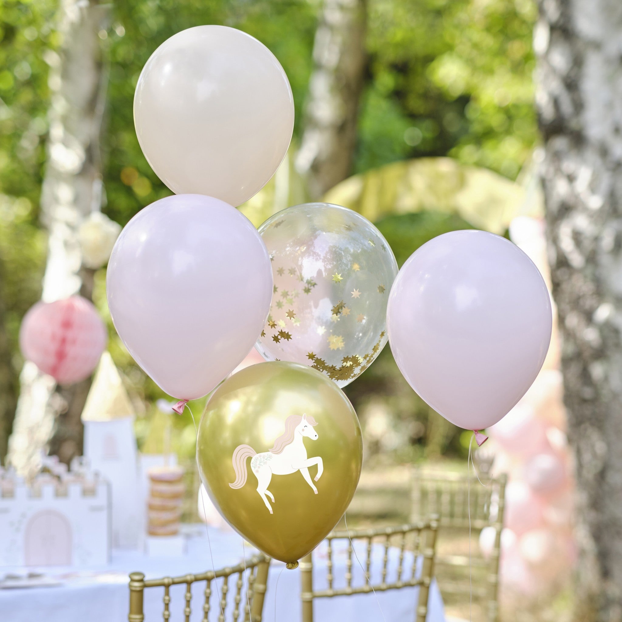 Ballonnen Prinsessen Unicorn 30cm 5st