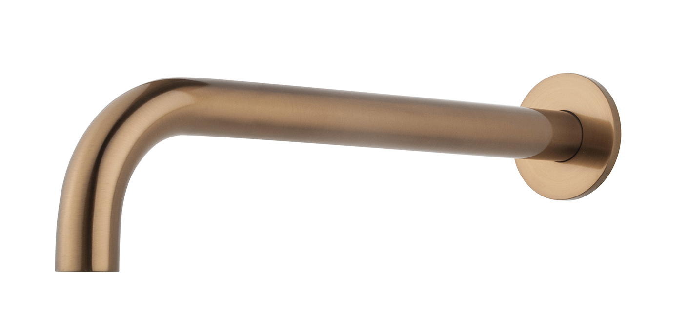 Mueller Bronzo inbouw muuruitloop 25cm geborsteld brons