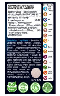 Lucovitaal Vitamine B12 & Foliumzuur Smelttabletten 60TB