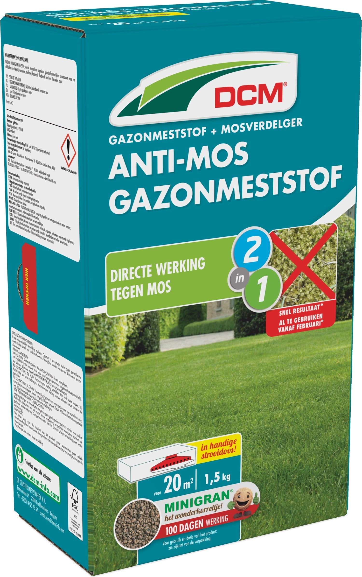 DCM Anti-mos Gazonmeststof 1,5 kg