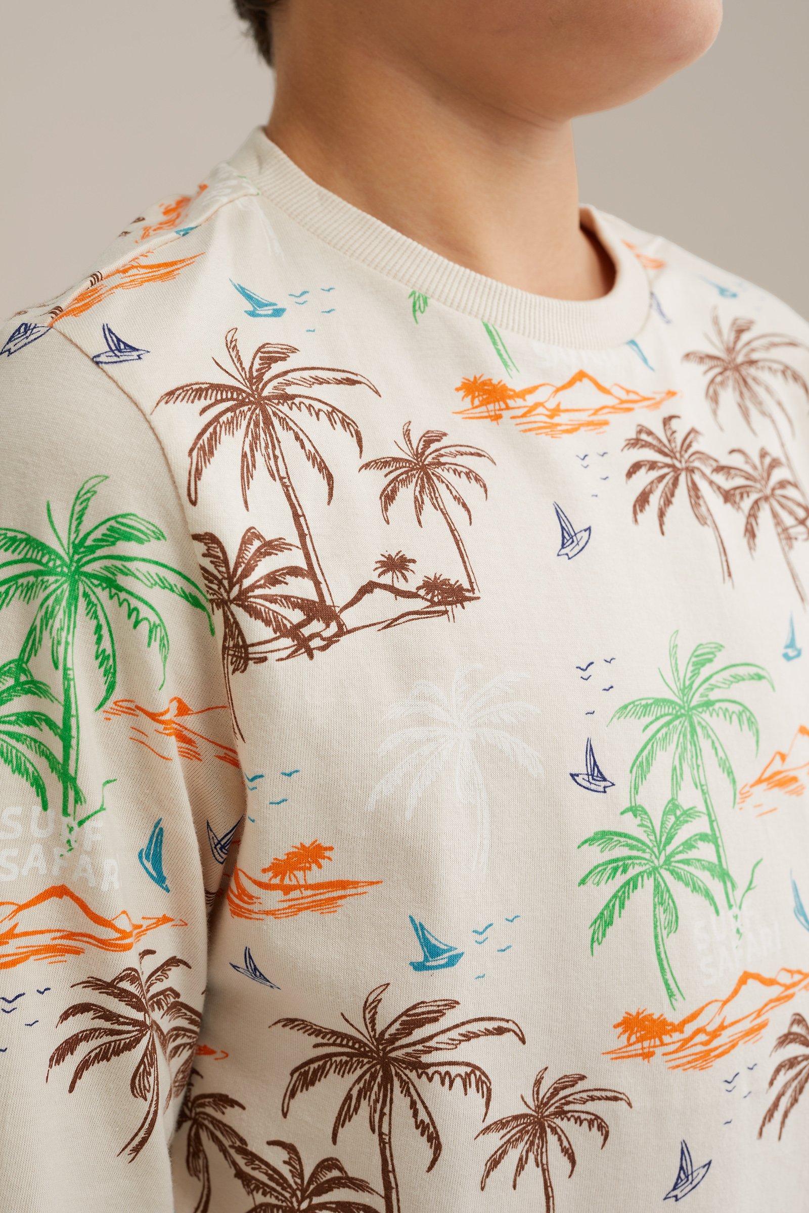 Jongens pyjama met dessin WE Fashion Beige
