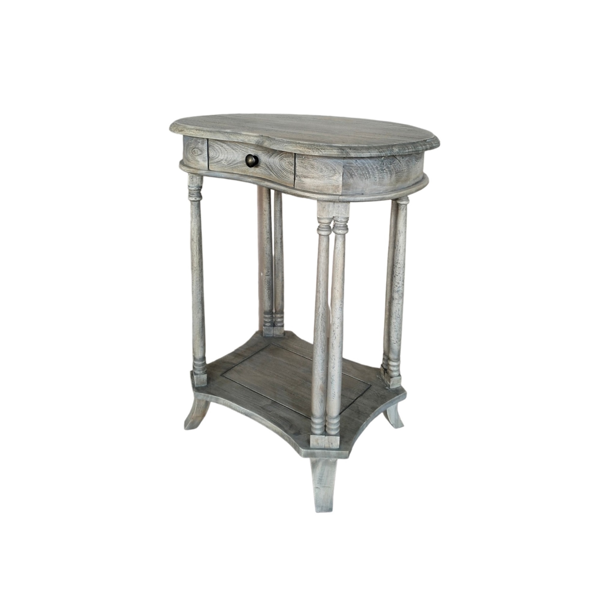 Beistelltisch 'Dupoir', blackwashed, B 55 cm, H 69,5 cm, L 38 cm von fischer's lagerhaus