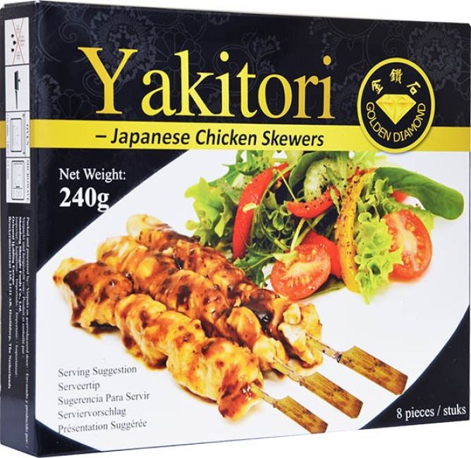 Golden Diamond Yakitori Japanse Kipspiesjes 8x30g