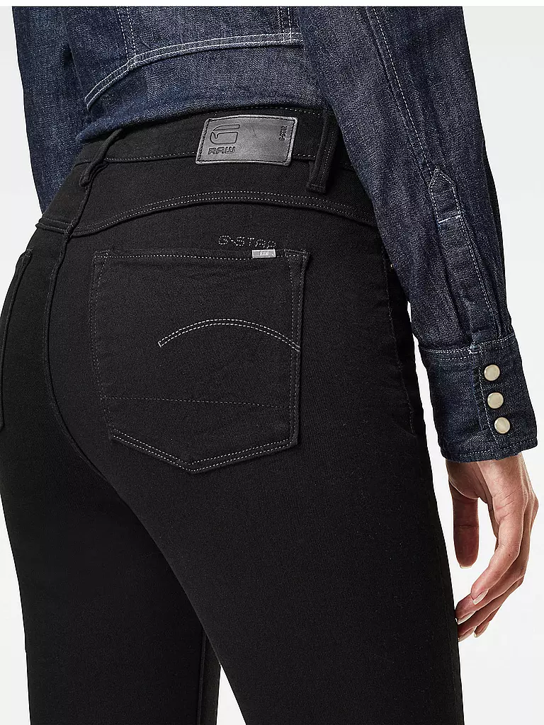 G-STAR RAW Highwaist Jeans Skinny Fit 3301 schwarz