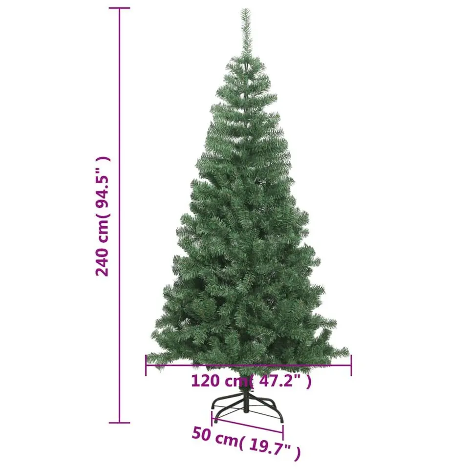 vidaXL - Kunstkerstboom - Groen - 240 x 120 cm