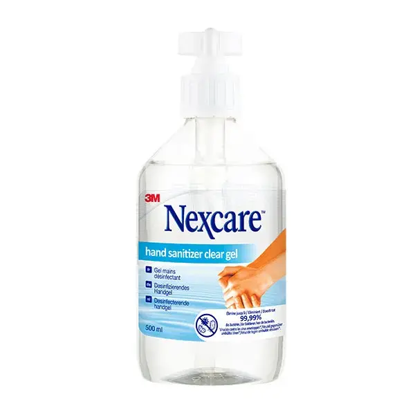 Nexcare™ Gel Desinfetante para Mãos Transparente, 500 ml, 1 unidade por embalagem