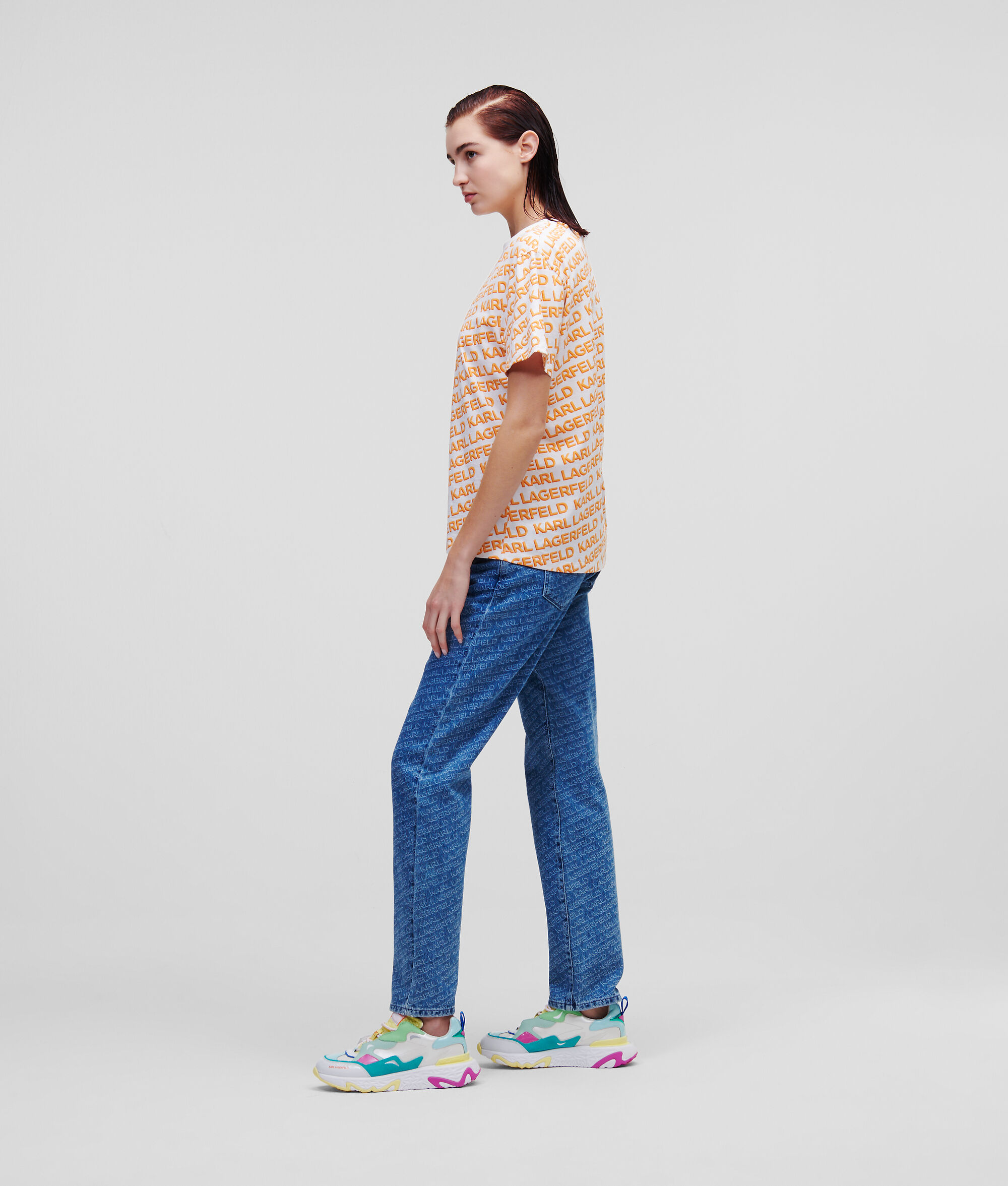 T-SHIRT AVEC LOGO KARL FAÇON ALL-OVER