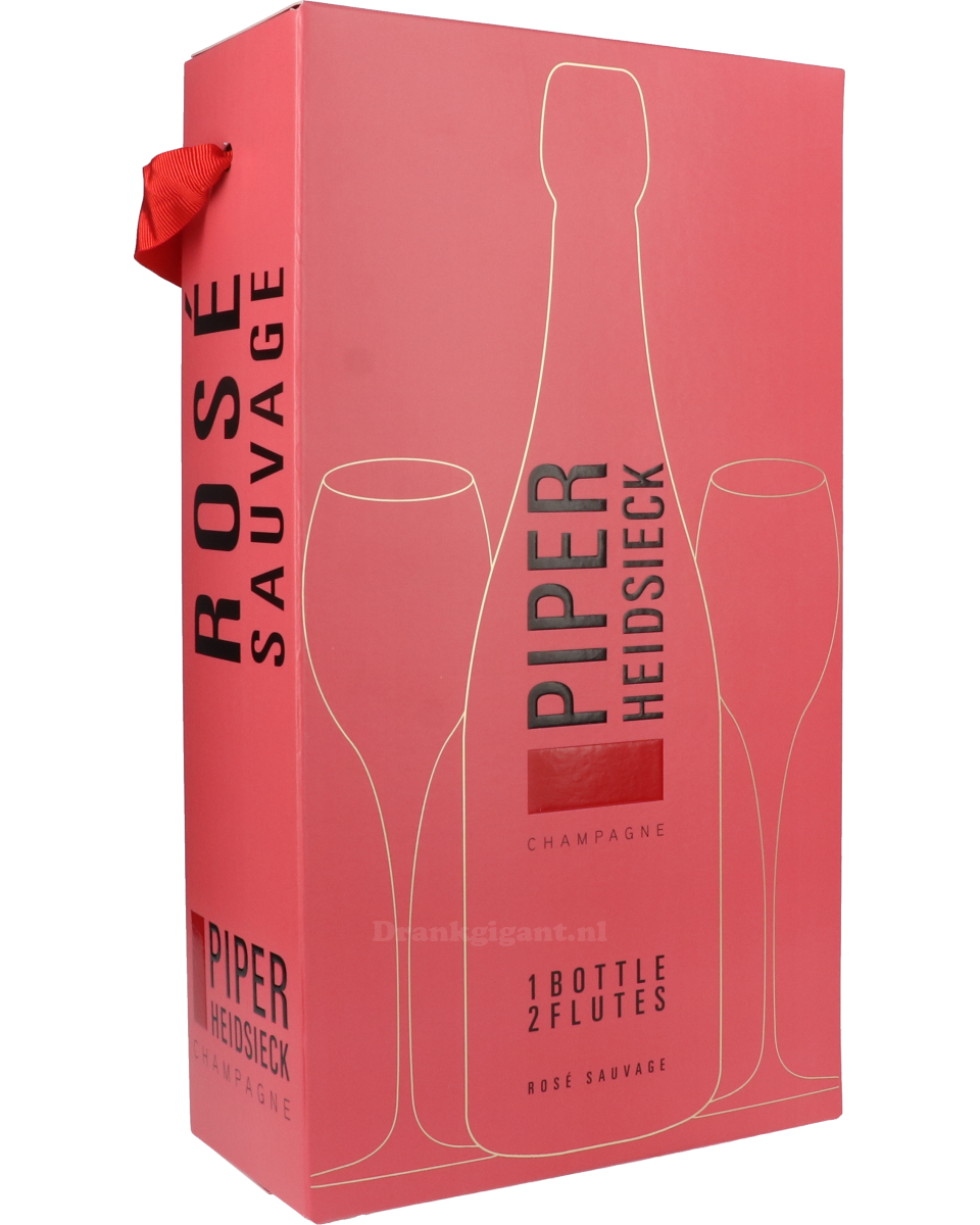 Piper Heidsieck Rose + Flutes 75 cl