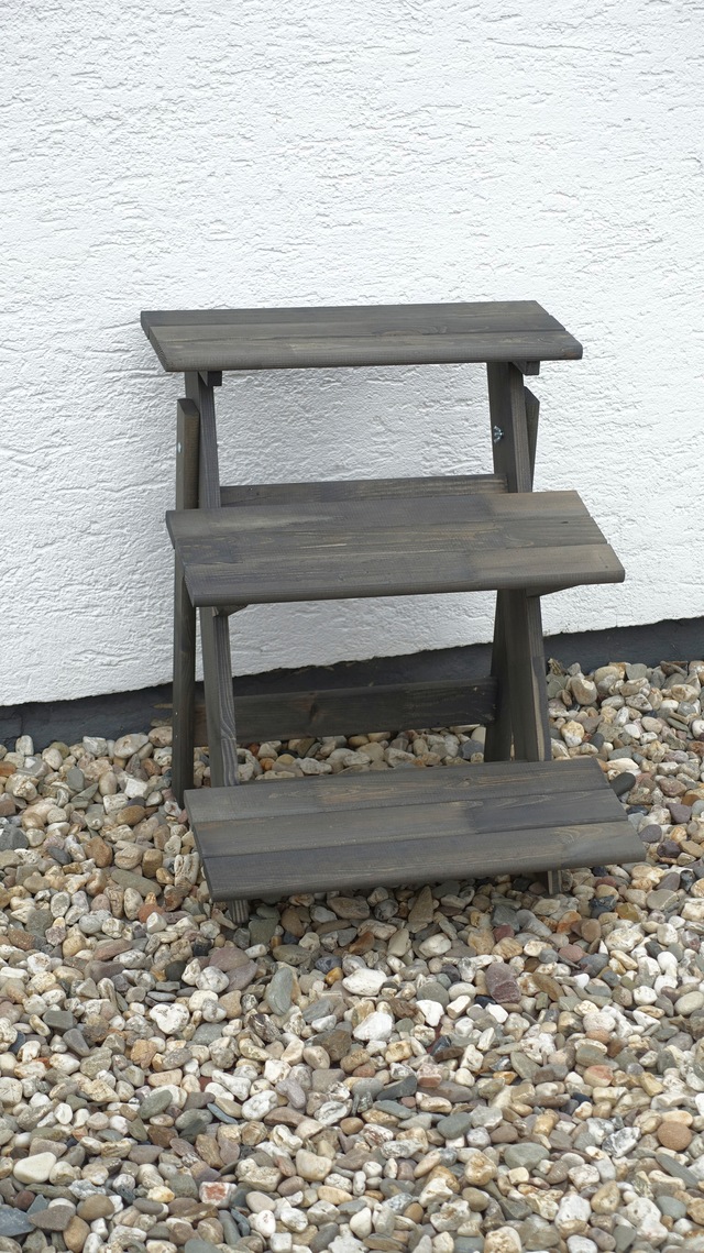 promadino Pflanzentreppe »Blumentreppe klein, grau« BxTxH: 50x60x56 cm