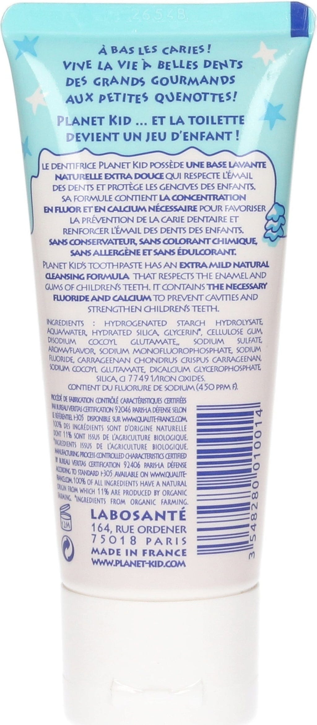 Planet Kid  Mild Toothpaste with Fluoride & Calcium, 50 ml