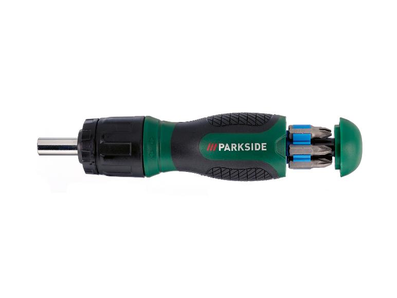 Ratelschroevendraaier met bits