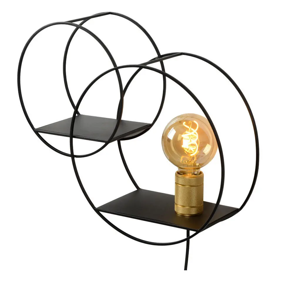 Lucide CIRCLE Wandlamp - Zwart