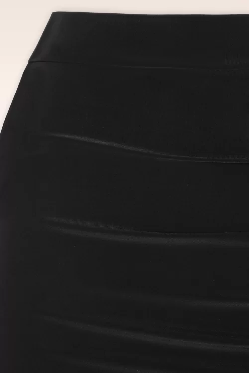 Vintage Chic for Topvintage Gianna Ruffle pencil rok in zwart