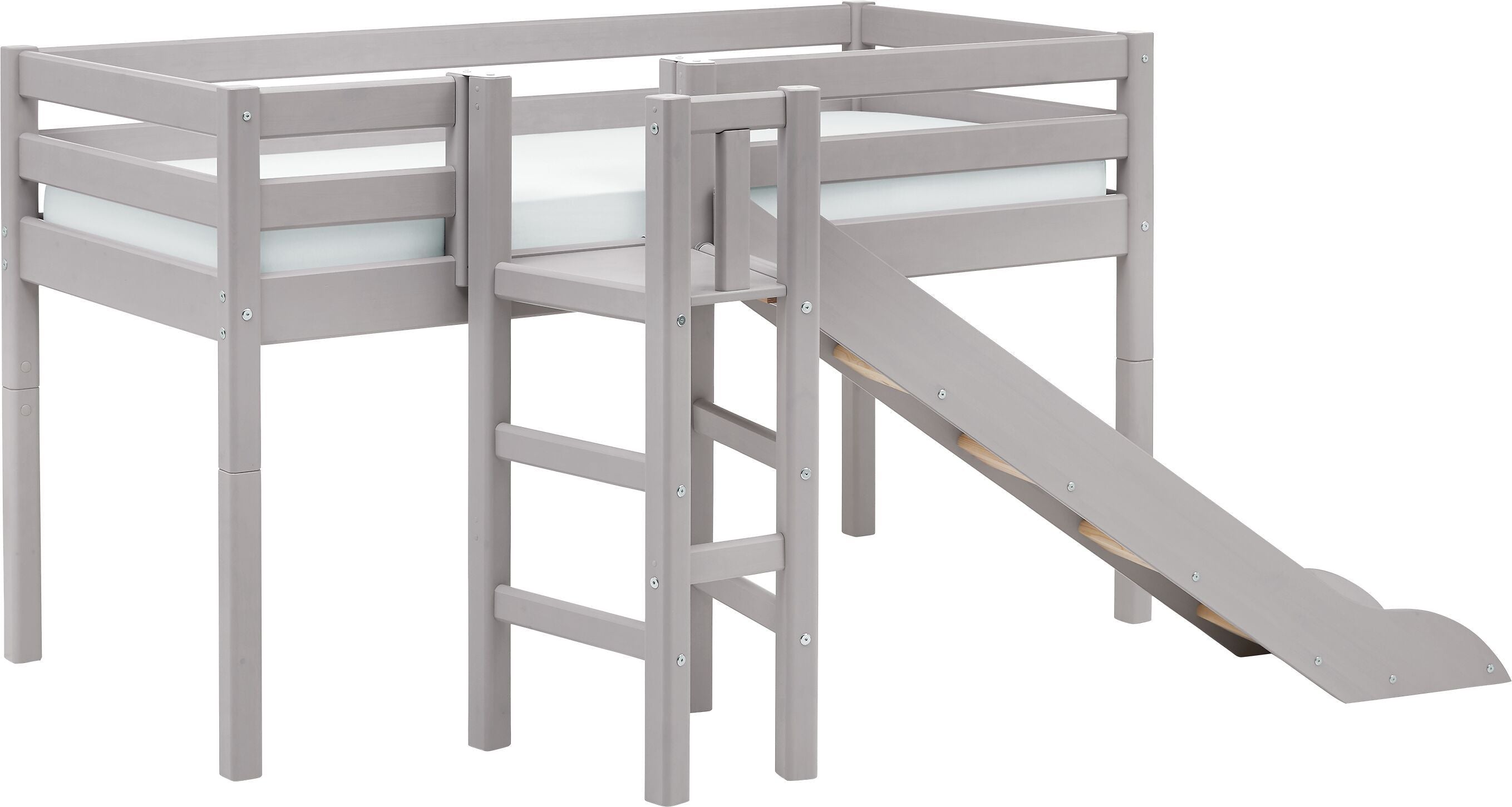 Flexa CLASSIC Halbhochbett - Grau / B: 174.0 cm x T: 242.0 cm x H: 120.0 cm