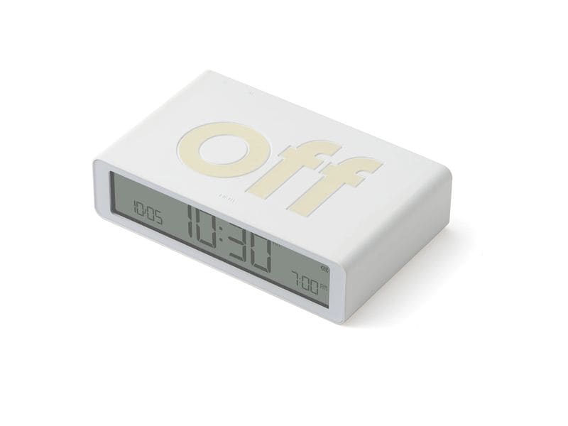 Lexon Digitalwecker Flip Classic Weiss LCD-Wecker