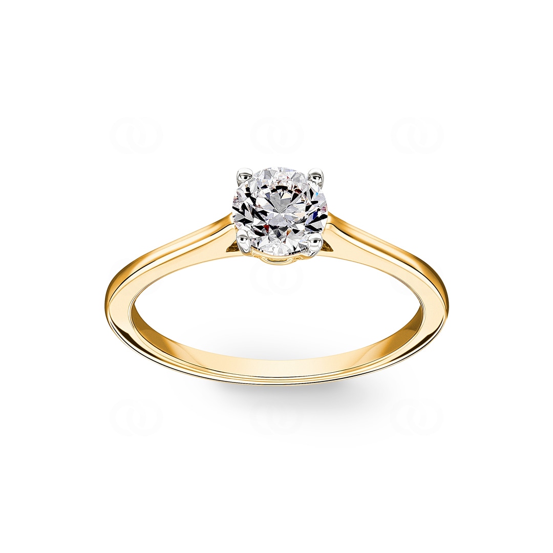 0.50ct Diamant Solitärring 750/18 K Gelbgold