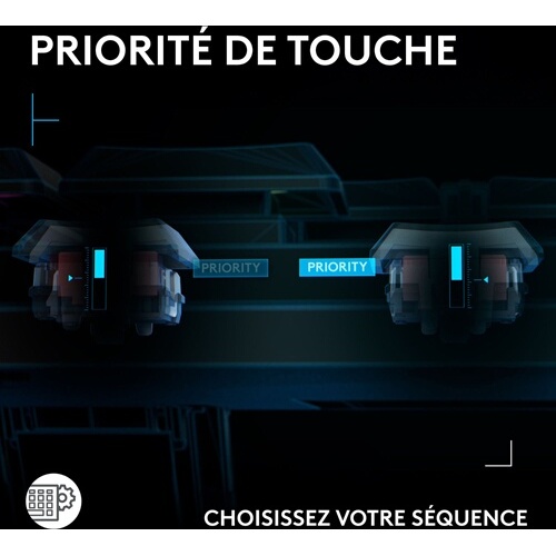 Clavier Logitech gaming filaire Azerty G515 RAPID TKL Noir