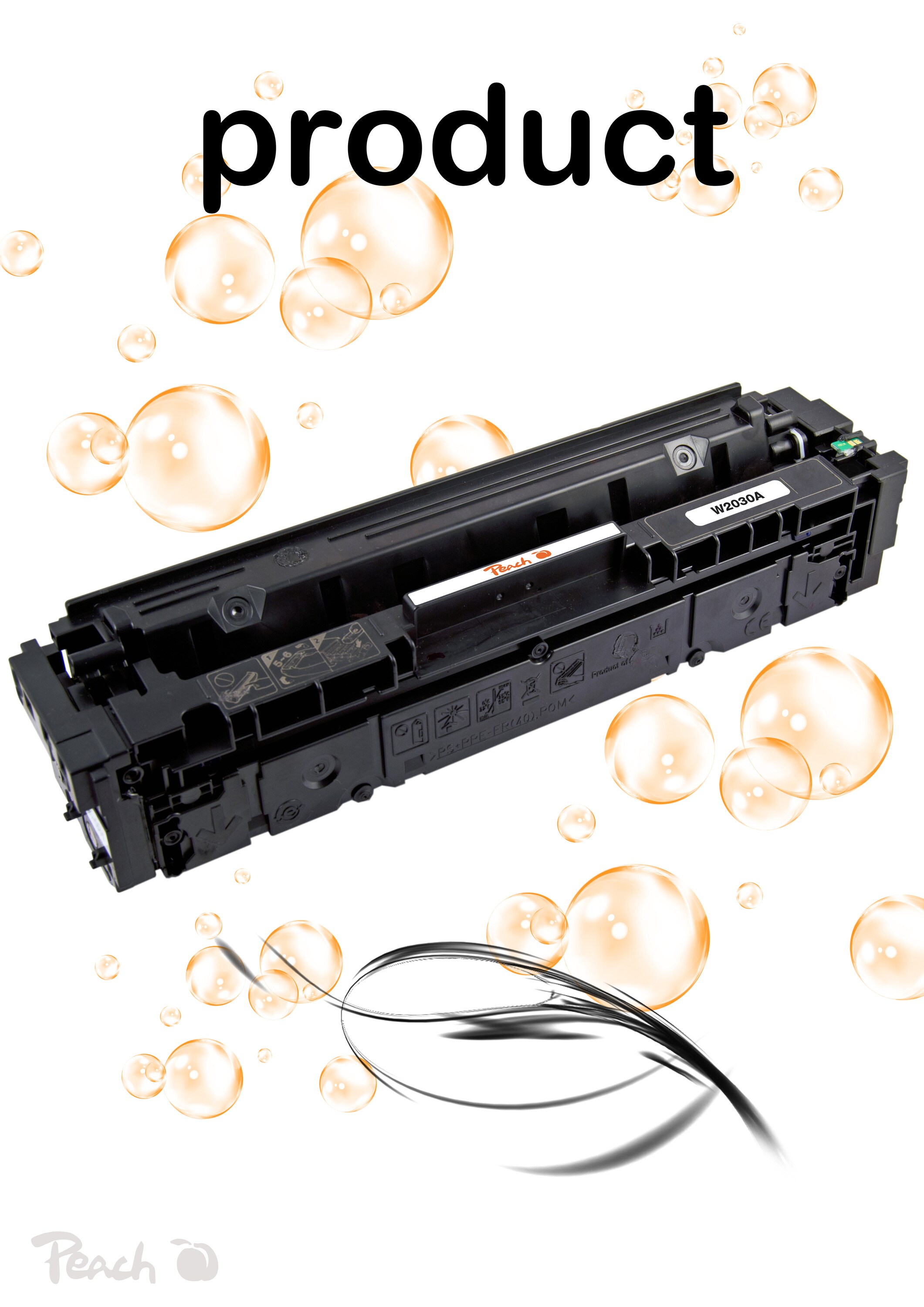 Peach HP 415 A Toner bk ersetzt HP No. 415A, W2030A für z.B. HP Color LaserJet Pro MFP M 479 dw, HP Color LaserJet Enterprise MFP M 480 f (wiederaufbereitet)
