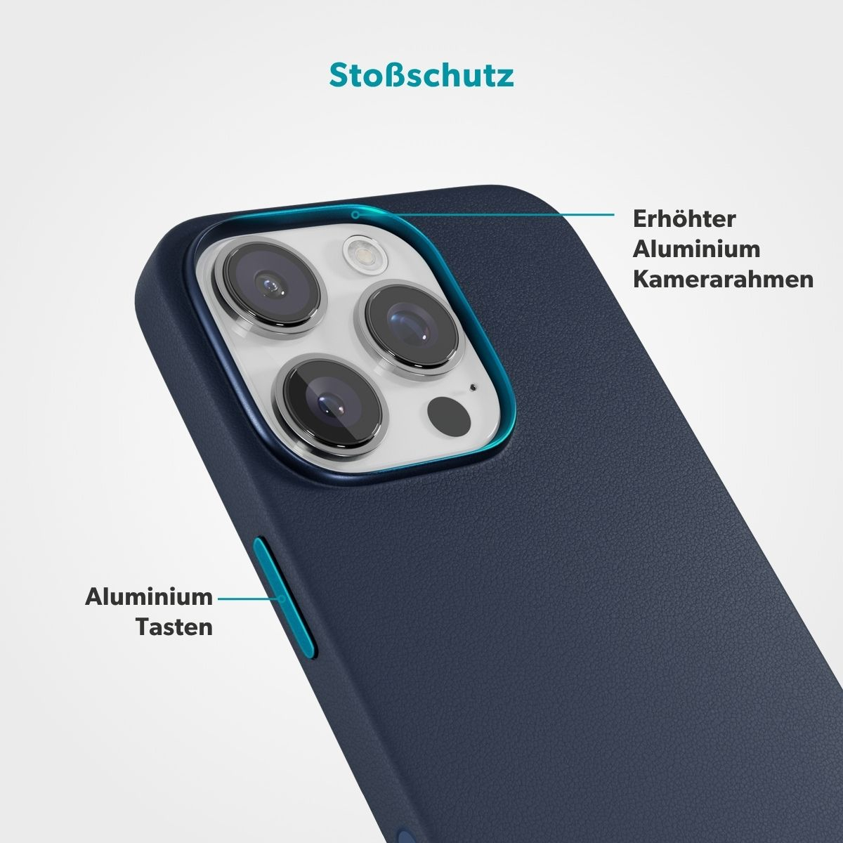 iPhone 16 Pro Mag  MagSafe Echtleder Hülle (91010131600001) - Blau
