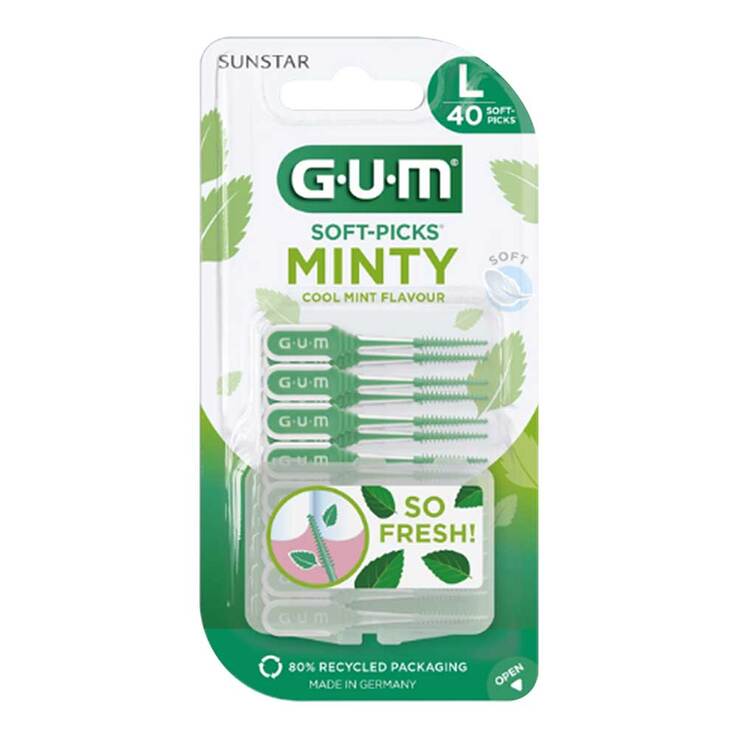 GUM Soft-Picks Minty large, 40 St