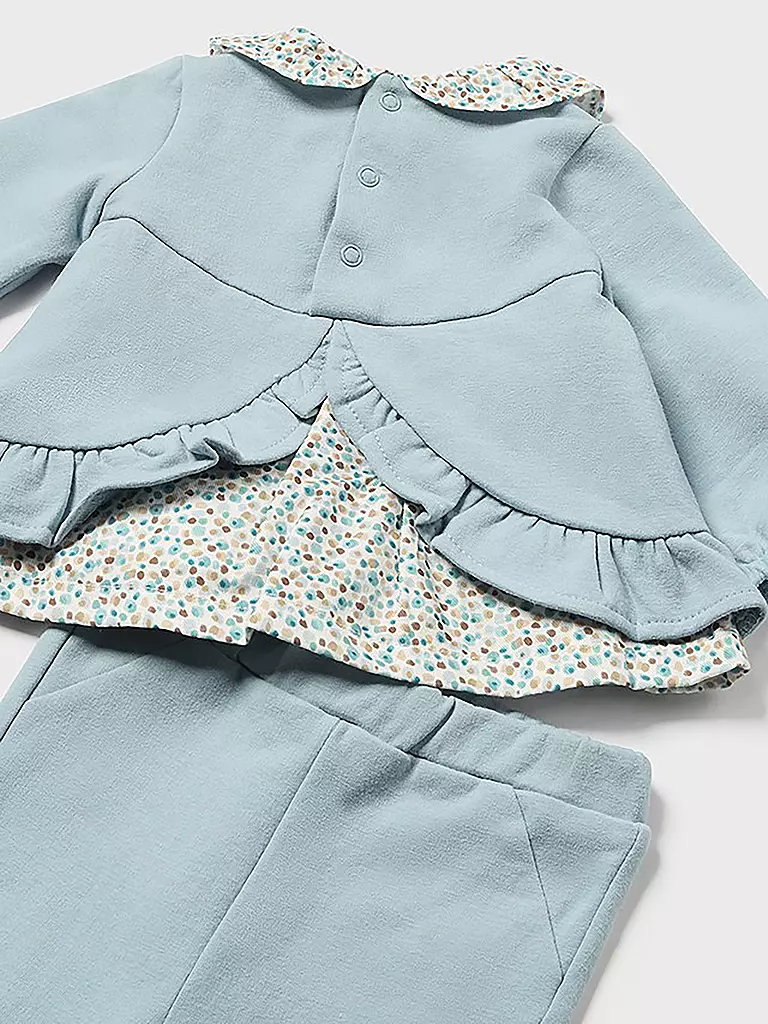 MAYORAL Baby Set Langarmshirt und Hose 2-teilig  hellblau