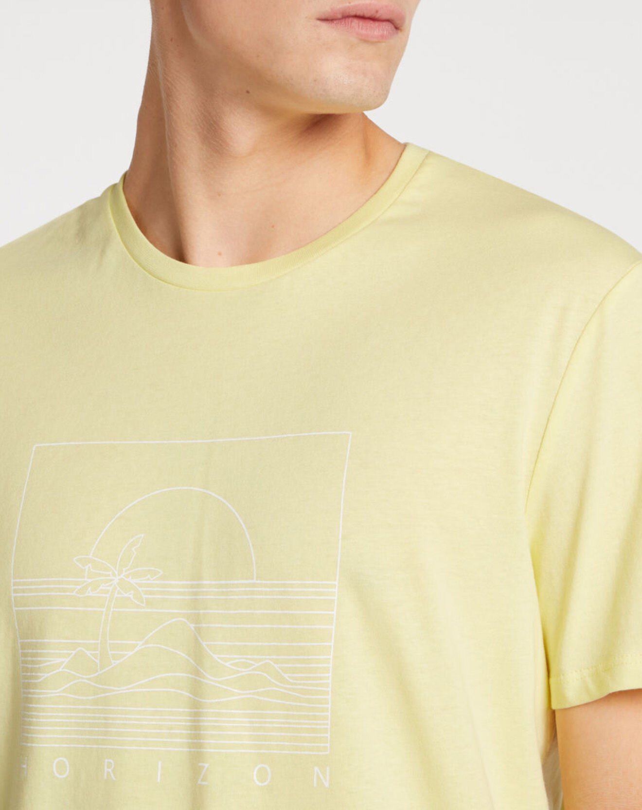 Galeries Lafayette T-Shirt Photprint Graphic Surf jaune clair