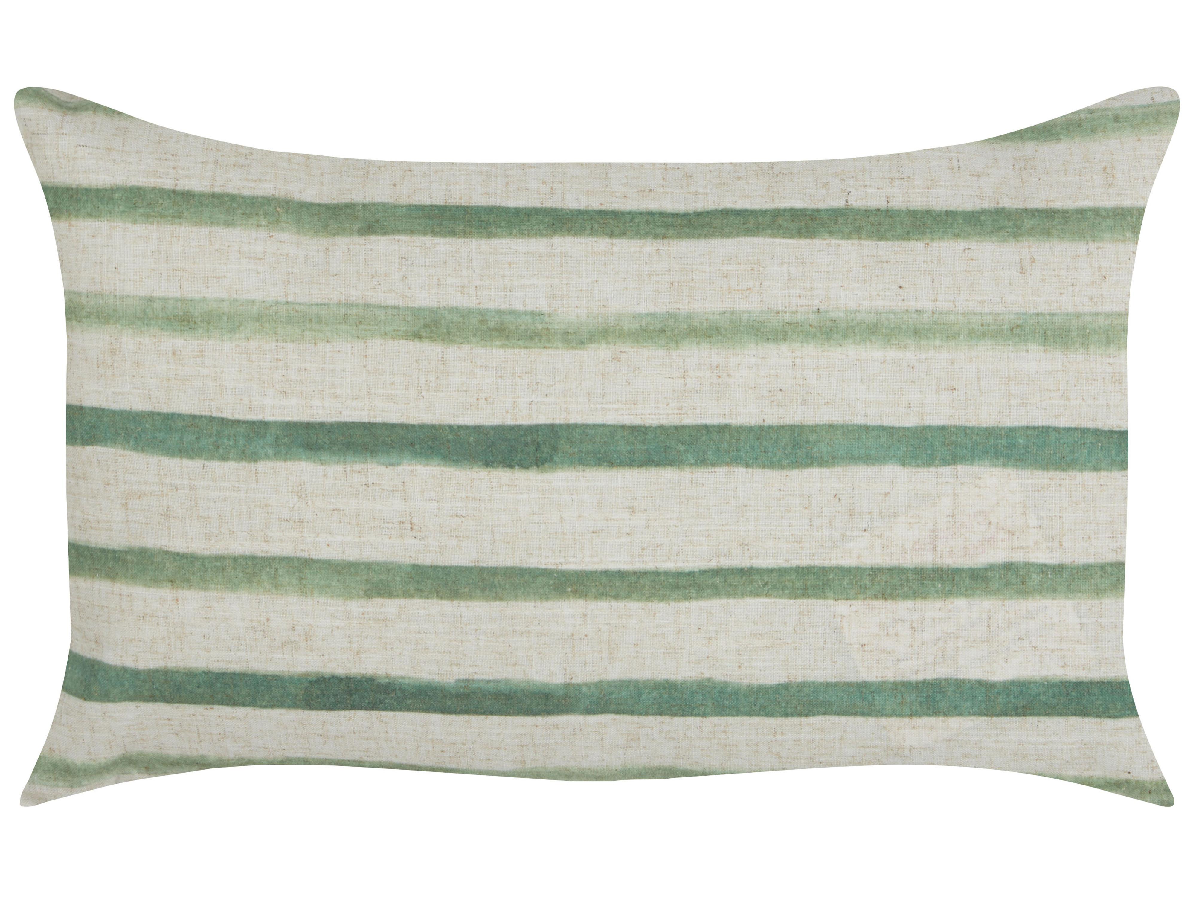Set van 2 sierkussens KAFRA 30 x 50 cm Groen gestreept