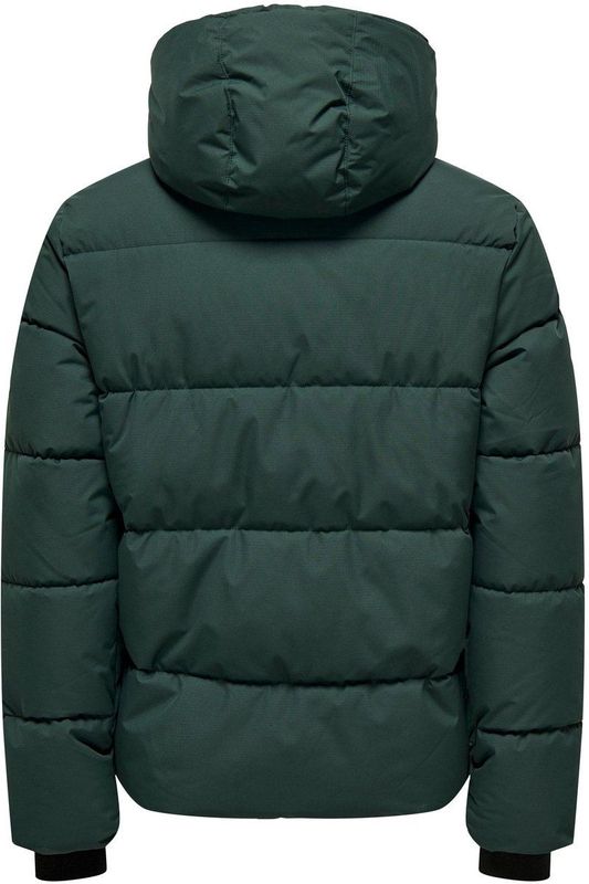 ONLY & SONS - JUNIOR - Gewatteerde Jas - Donkergroen