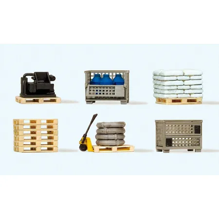 Preiser 17704 - HO Gitterboxpaletten,Paletten