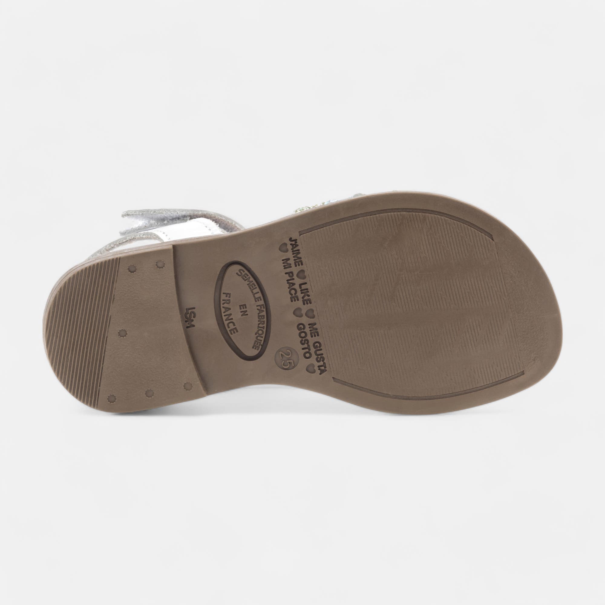 Nu-pieds Fille en cuir vert