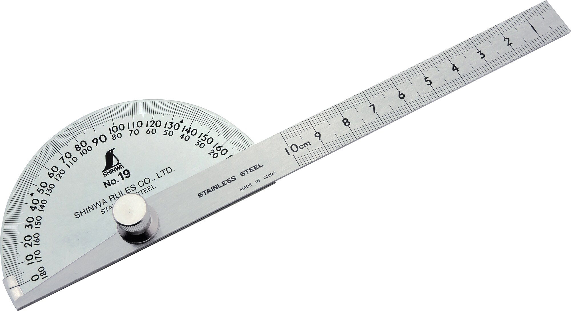 FAMEX 12553 Gradmesser No.19, Winkelmesser 90°, 10cm - Shinwa 62480