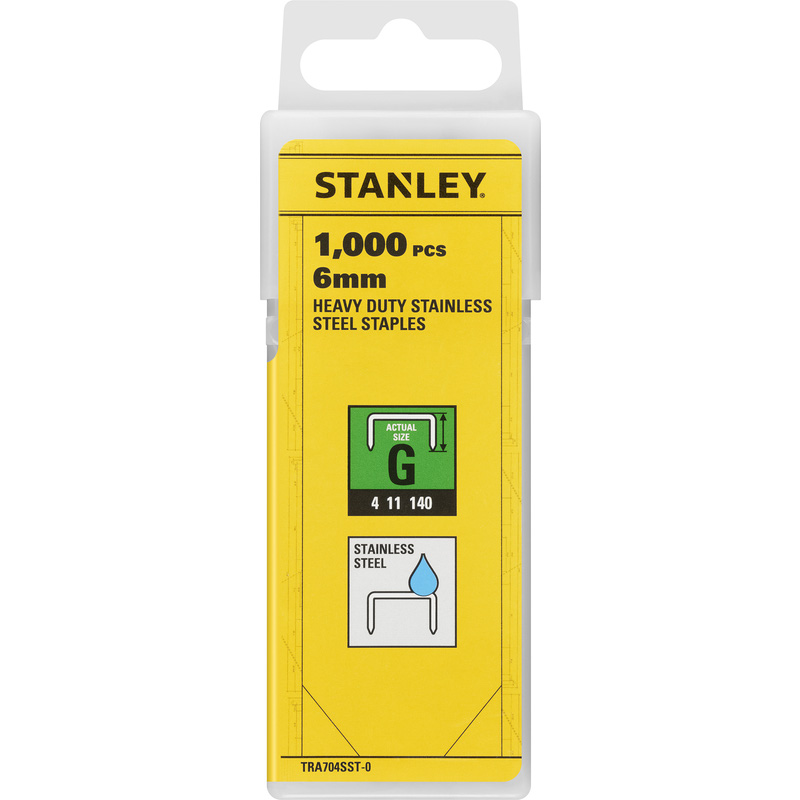 Stanley nieten Type G RVS 6mm