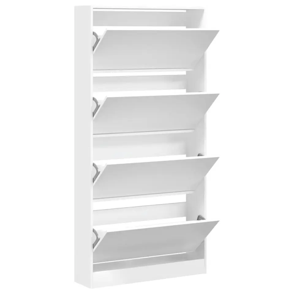 vidaXL - Schoenenkast - Wit - Bewerkt hout - 80 x 21 x 163.5 cm