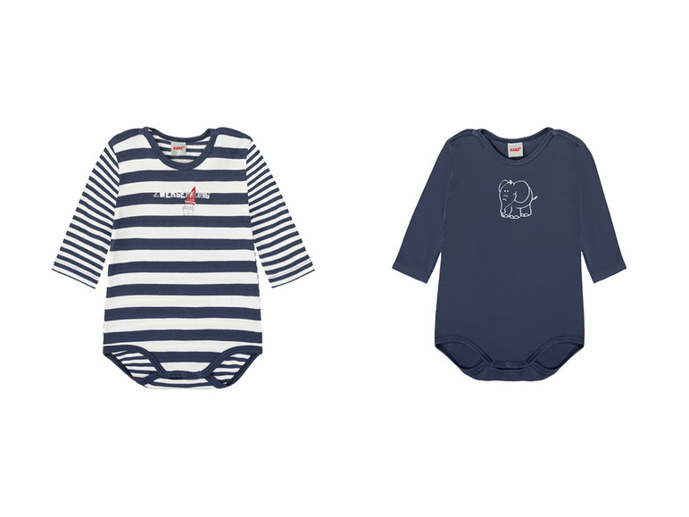 Baby romper, 2 stuks, met kruisknopen