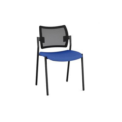 Chaise FRESH - dossier resille noir et assise bleue