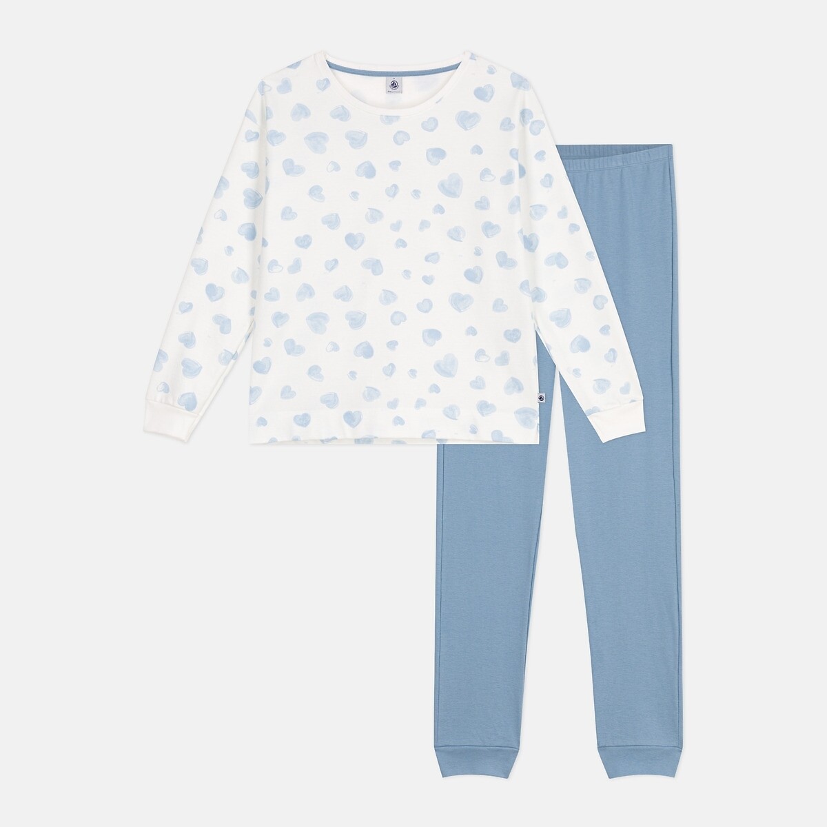 PETIT BATEAU<br>Pijama estampado com motivos de coração