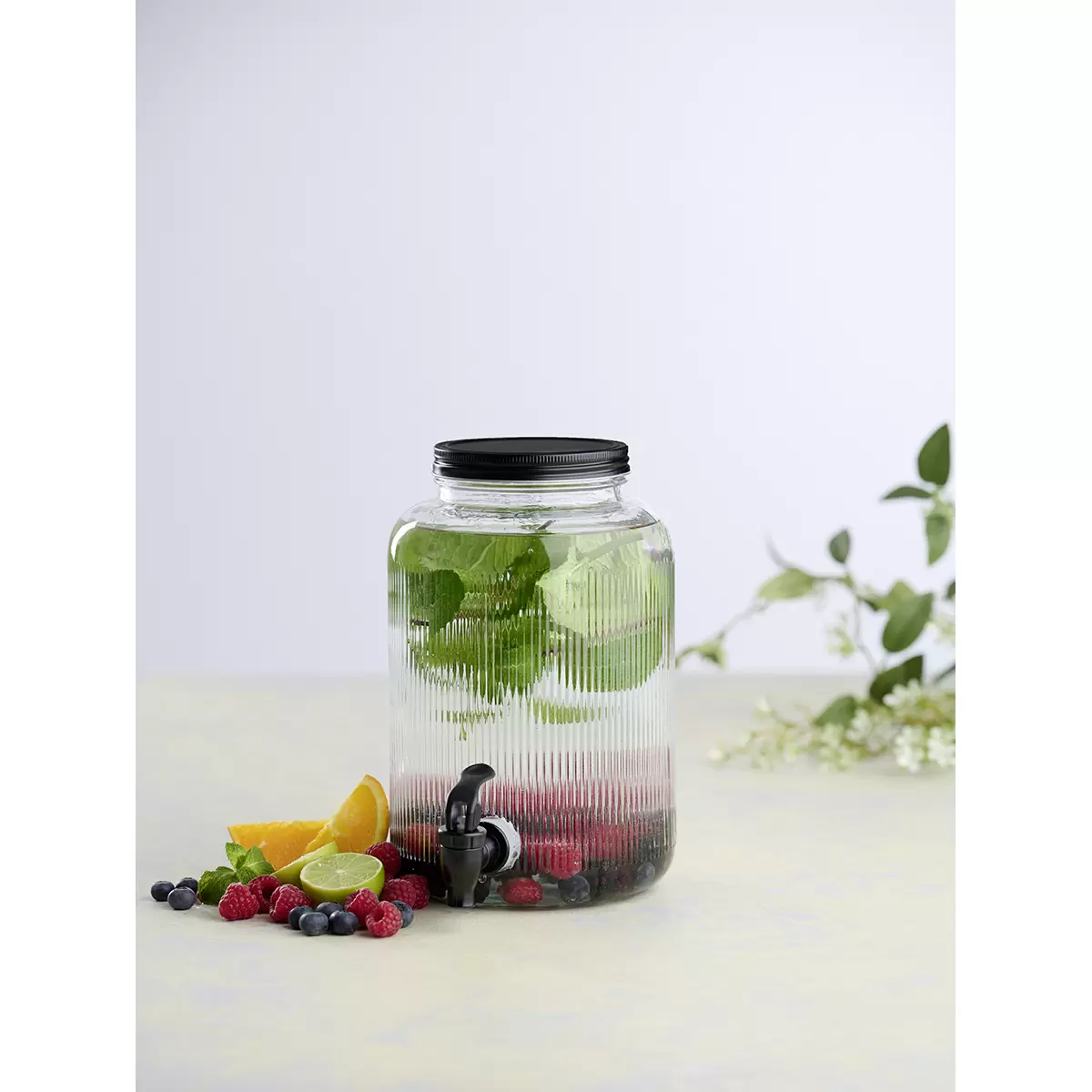 Getränkespender Deluxe-4L SCHOU schwarz,transparent