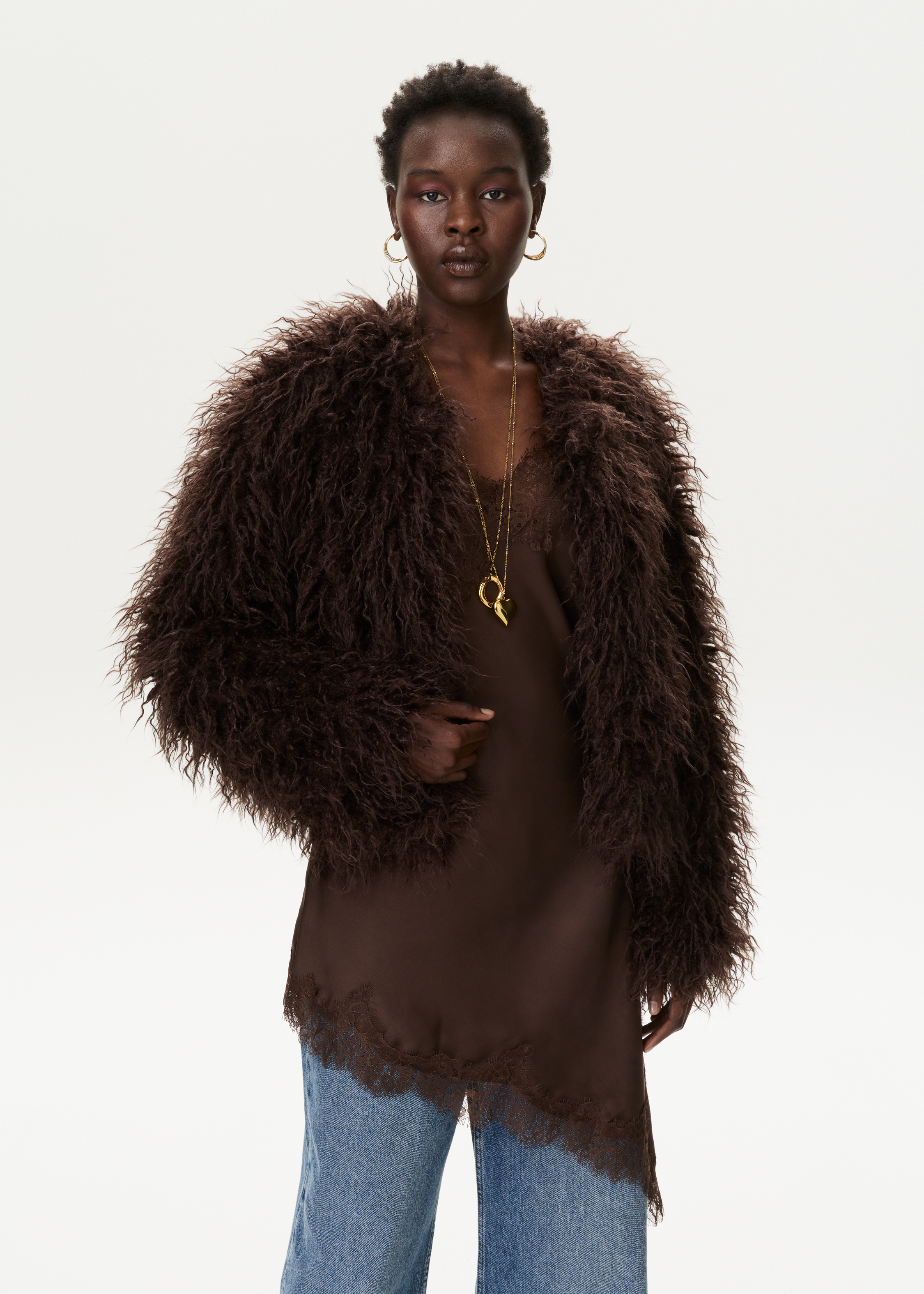 Faux fur jacket