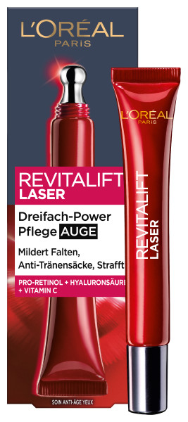 L'OREAL PARIS RevitaLift Laser X3 Dreifach-Power Anti-Age Pflege Auge<br>15 ml