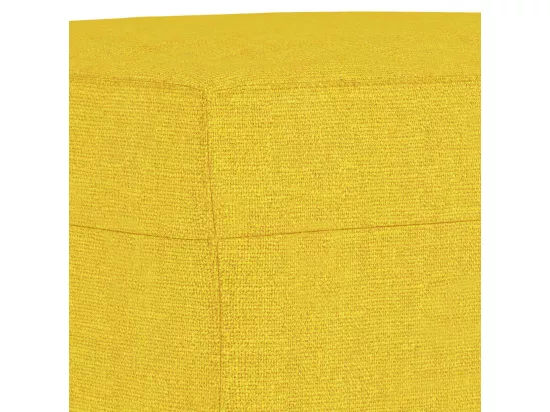 Ensemble de canapés 3 pièces avec coussins jaune clair tissu